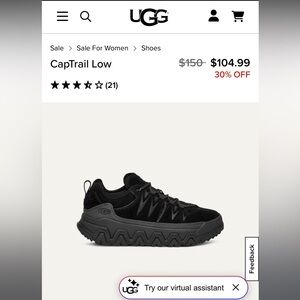 Ugg CapTrail Low Women’s Sneakers (New)